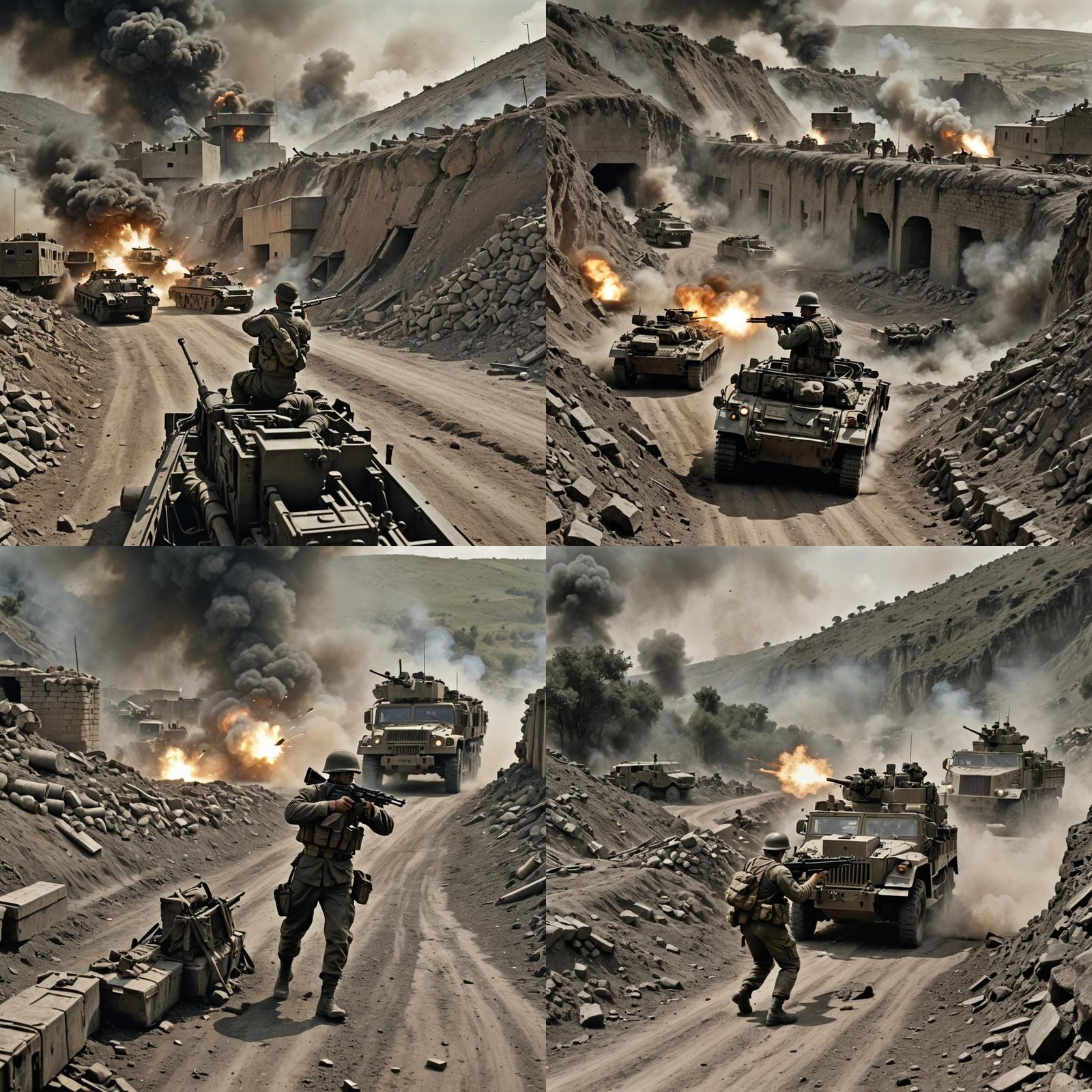 Gunner Blasts 50 Caliber in Forest Bunker