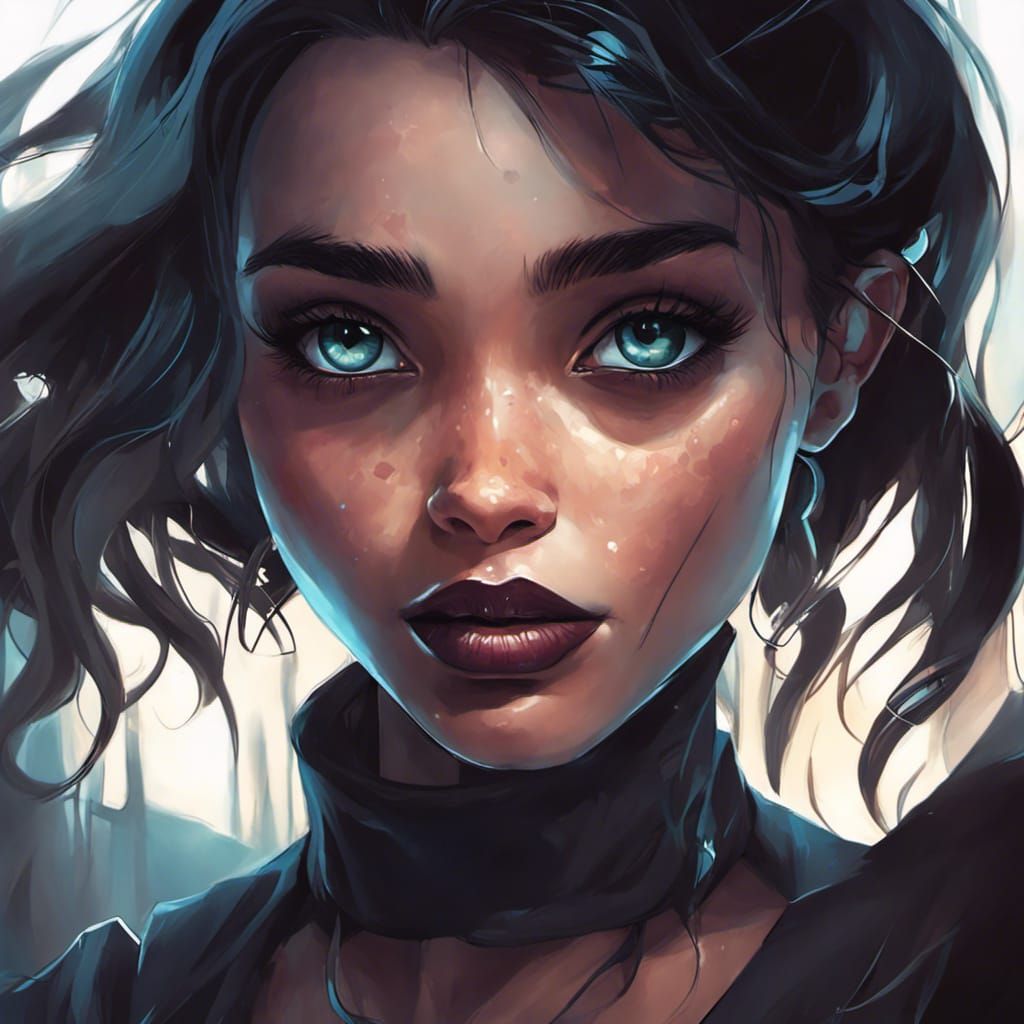 Enchanting Portrait of a Mystical Young Woman