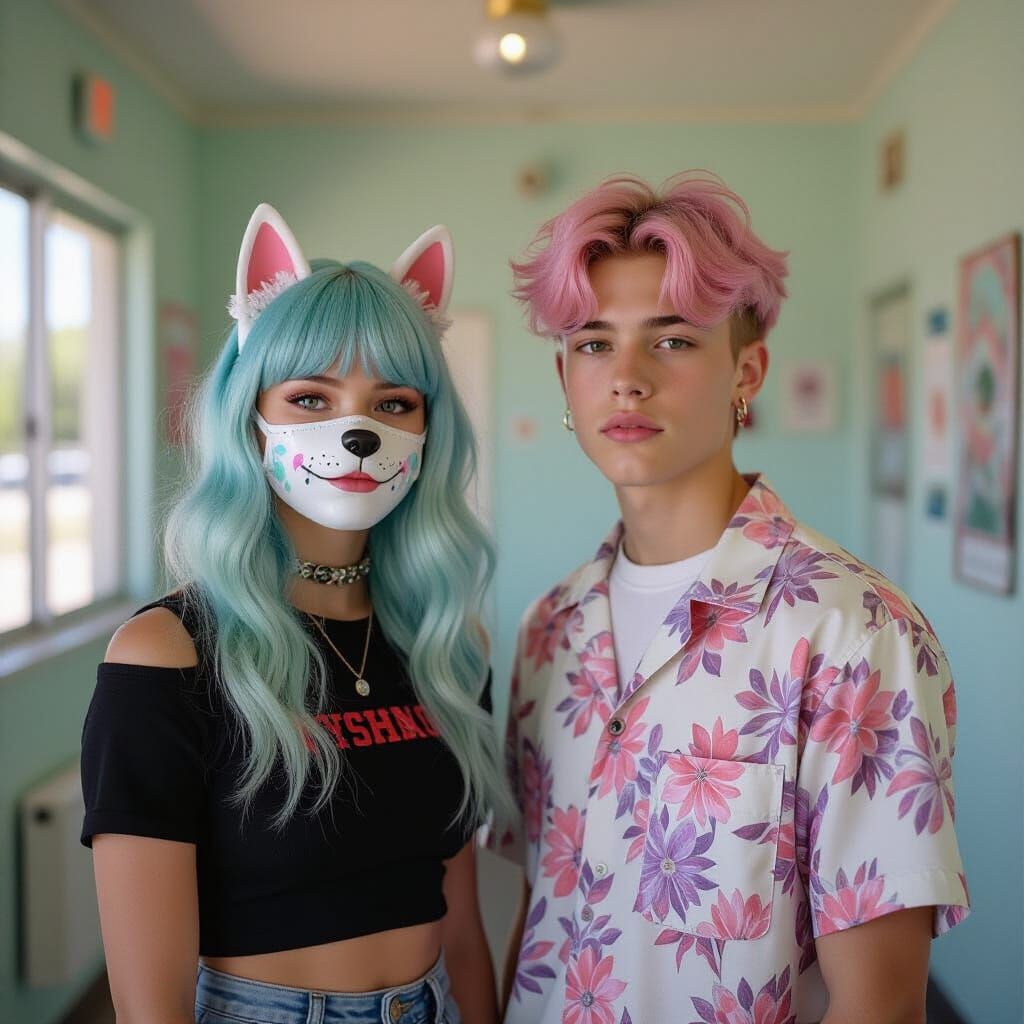 Teenagers in School: Cinematic Film Still