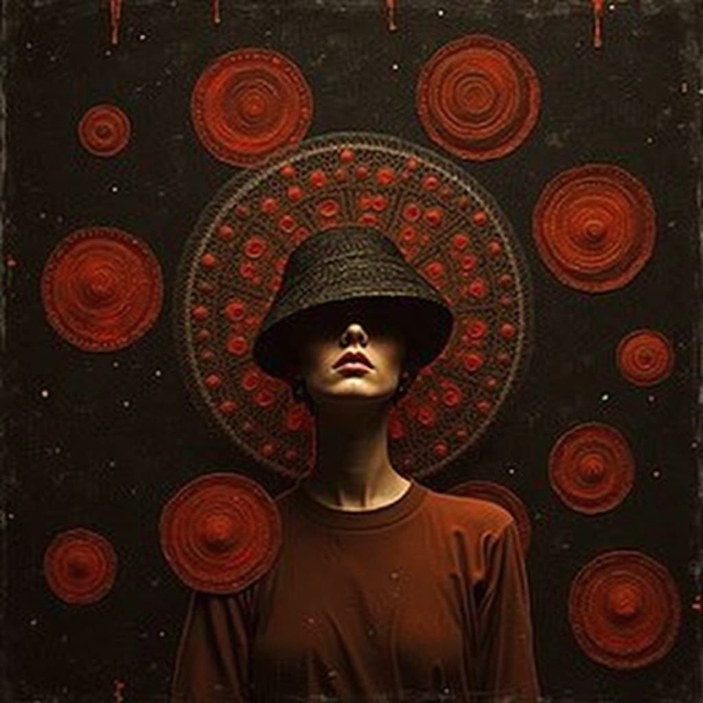 Abstract Woman Portrait in Kazimir Malevich Style