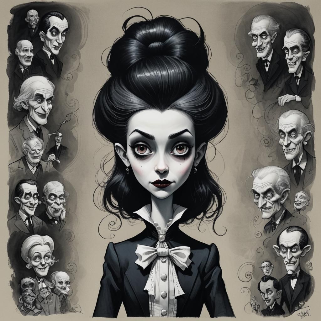 Surreal Children's Book Illustration in Gothic Style