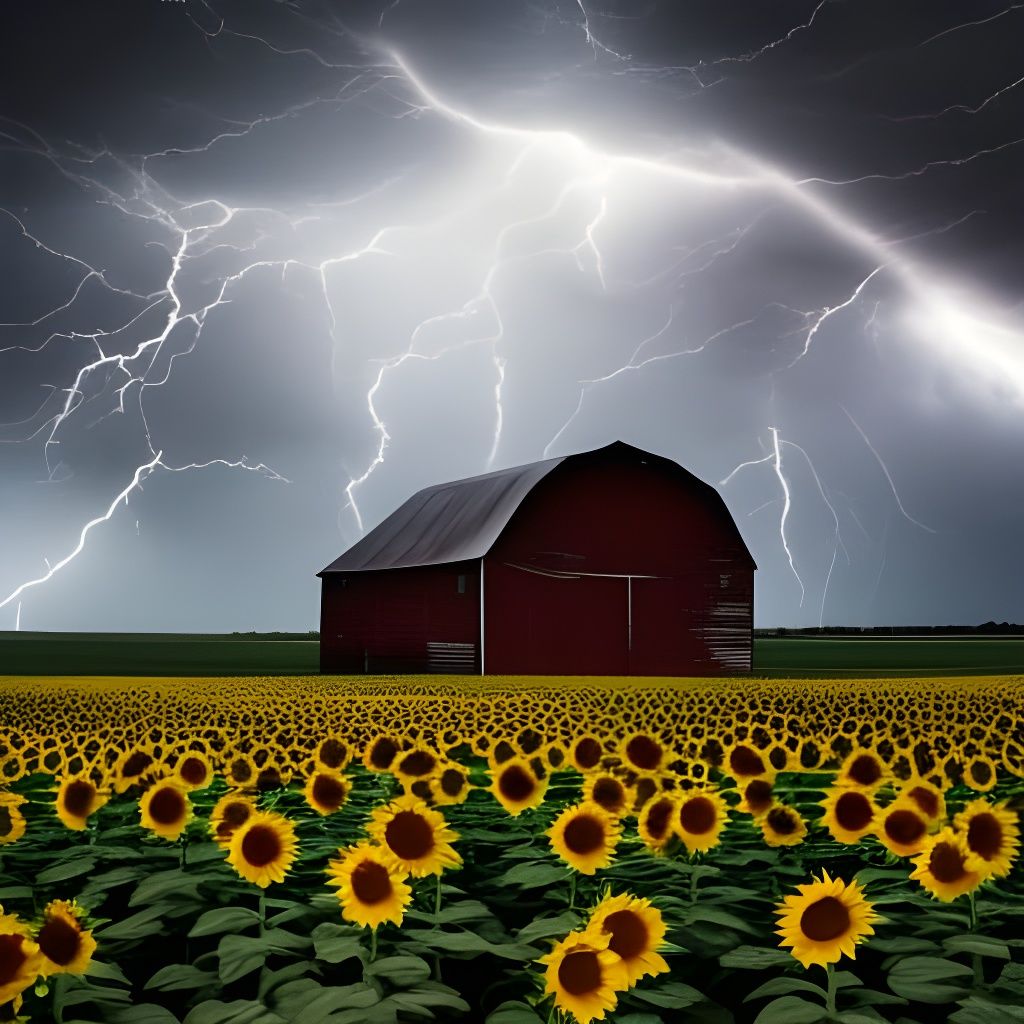 Sunflower Thunderstorm