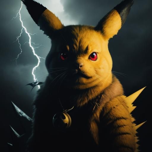 Sinister Pikachu Reveals Itself in Dark Stormy Night