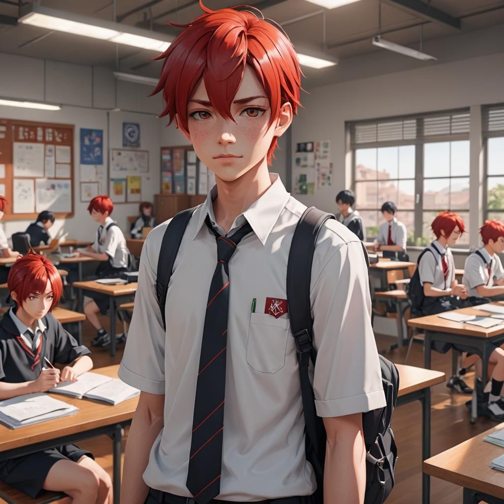 Delinquent Teenager in 3D Anime Style