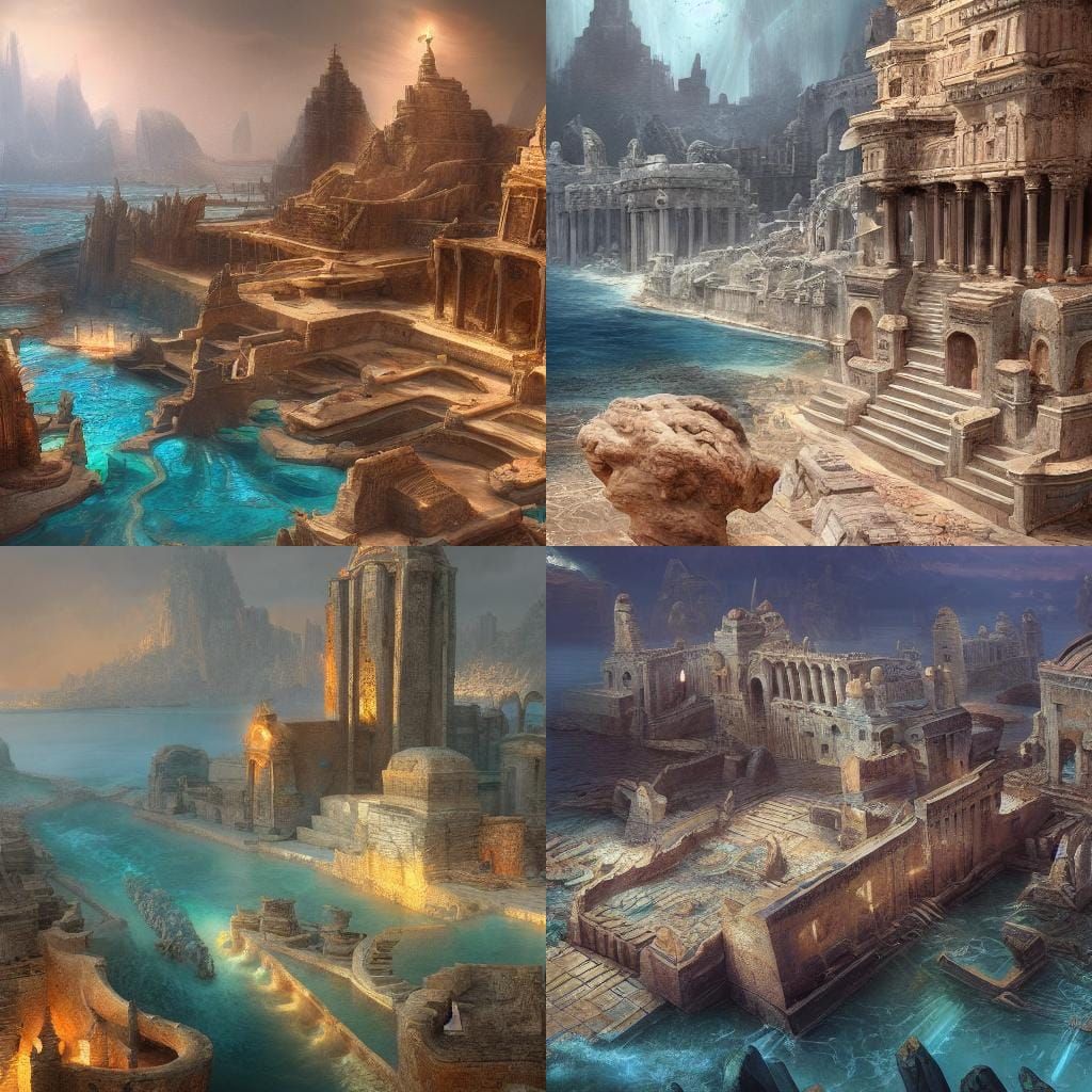 Atlantis Falls to the Abyss in a Cataclysmic Storm