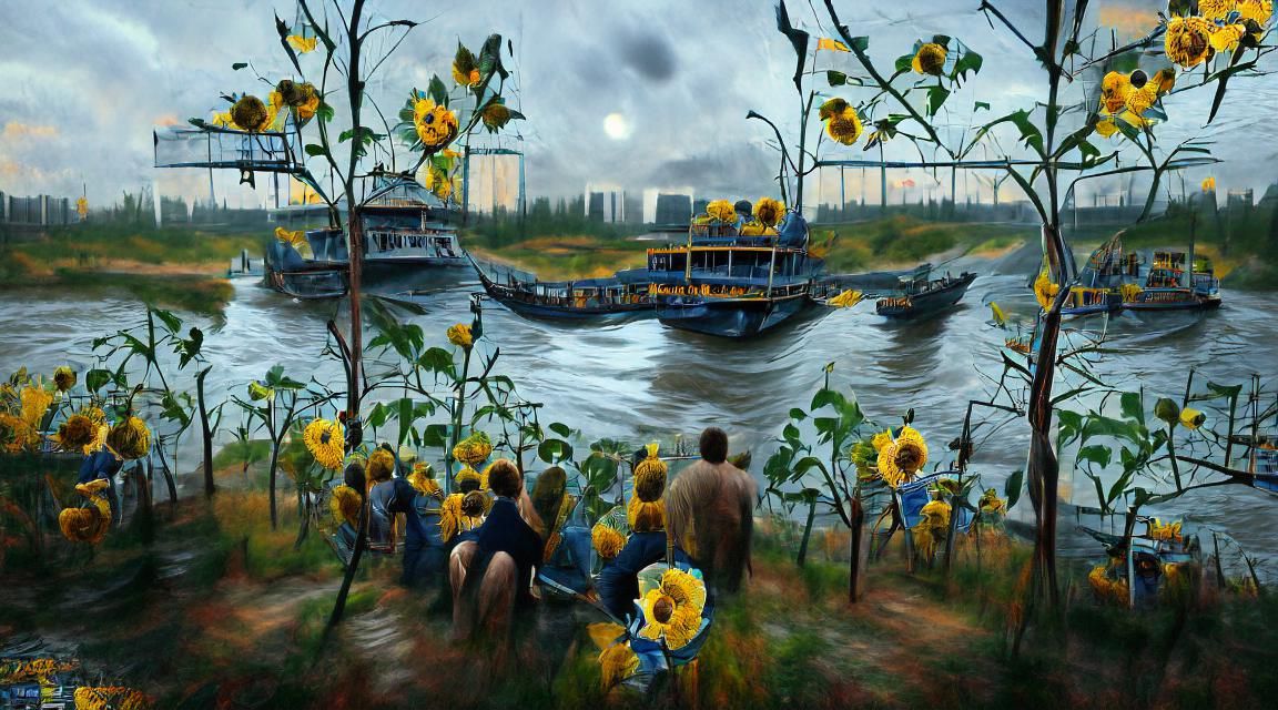 Mysterious Riverboat Voyage in Film Noir Style