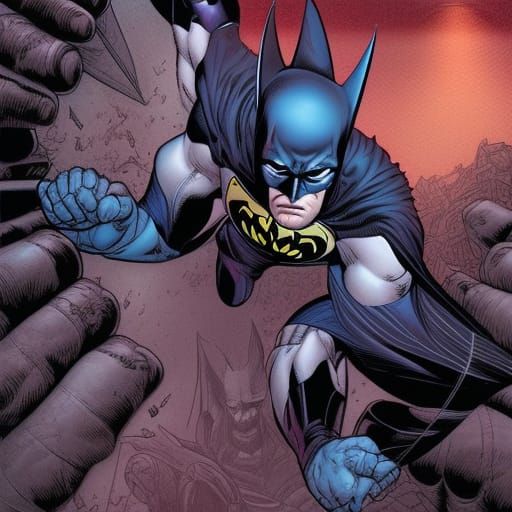 Batman in Comic Book Style