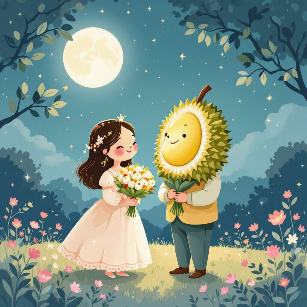 Durian Couple's Romantic Moonlit Date
