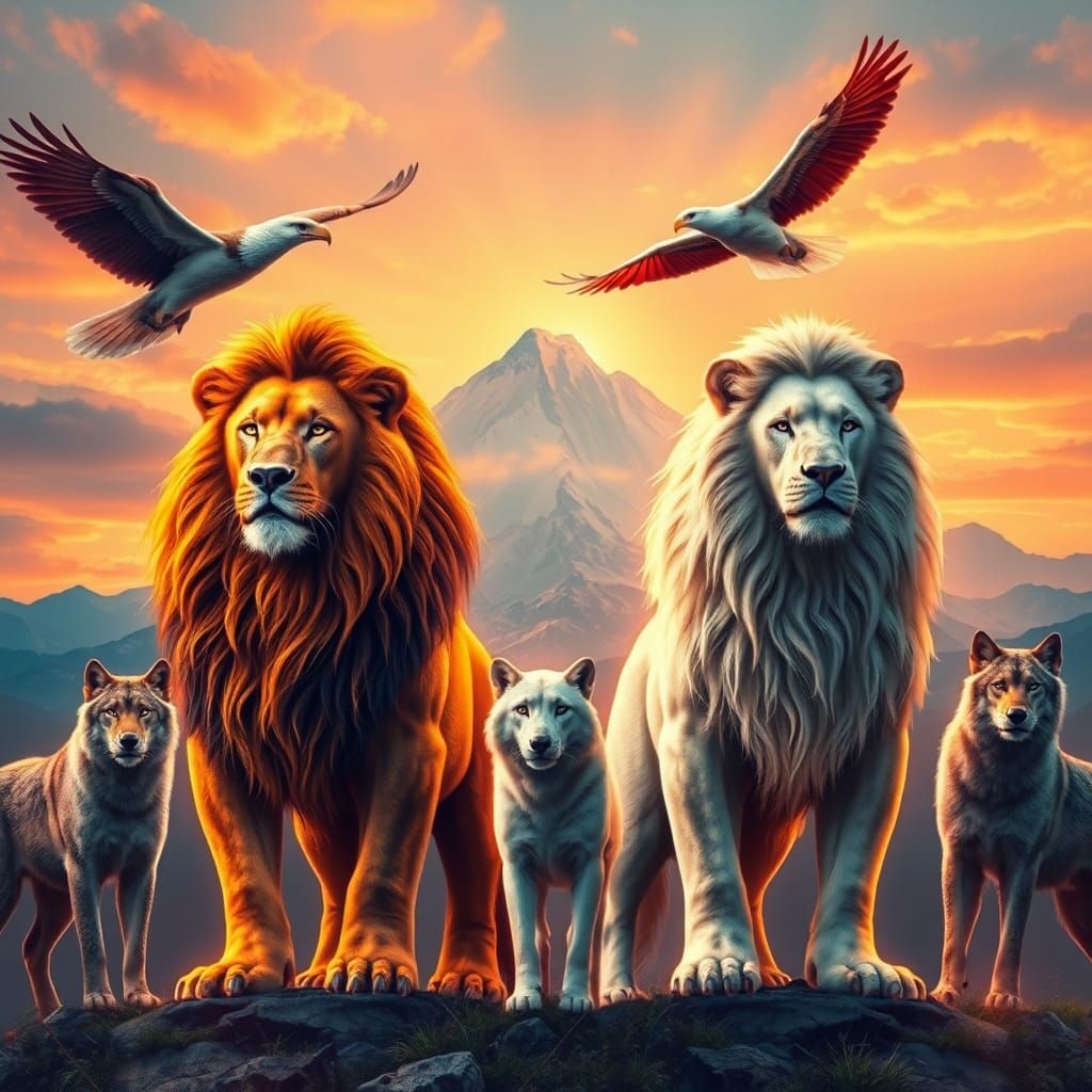 Majestic Lions Lead United Front of Wild Coexistence in Futu...