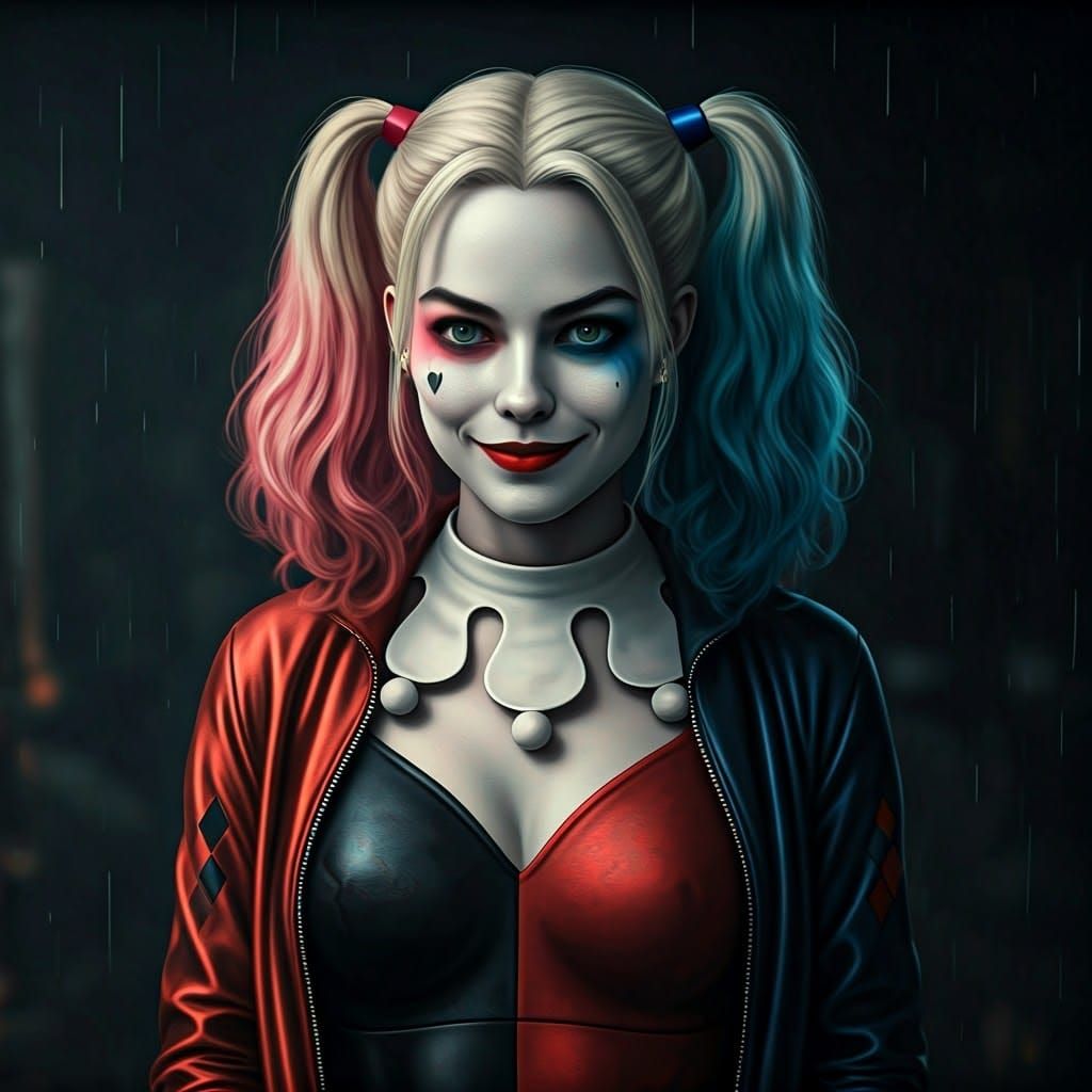 Harley Quinn in Cinematic Film Still Style