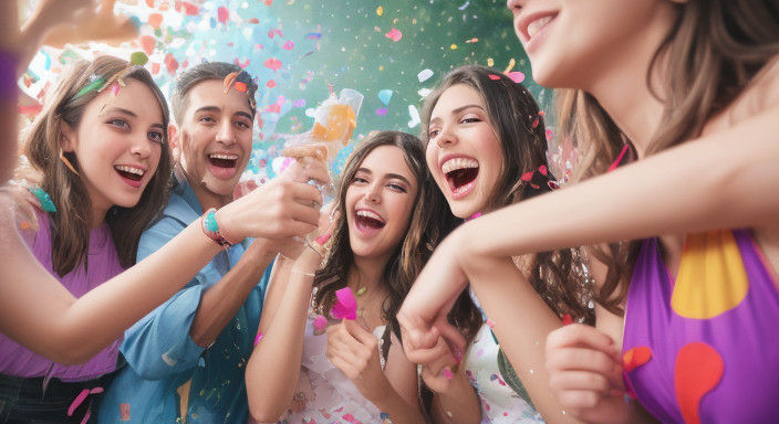 Shiny Celebration Scene in Ultra-High Definition