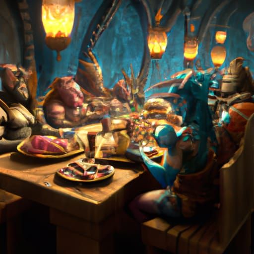 Eldritch Gods Feast in Dark Fantasy Masterpiece Art