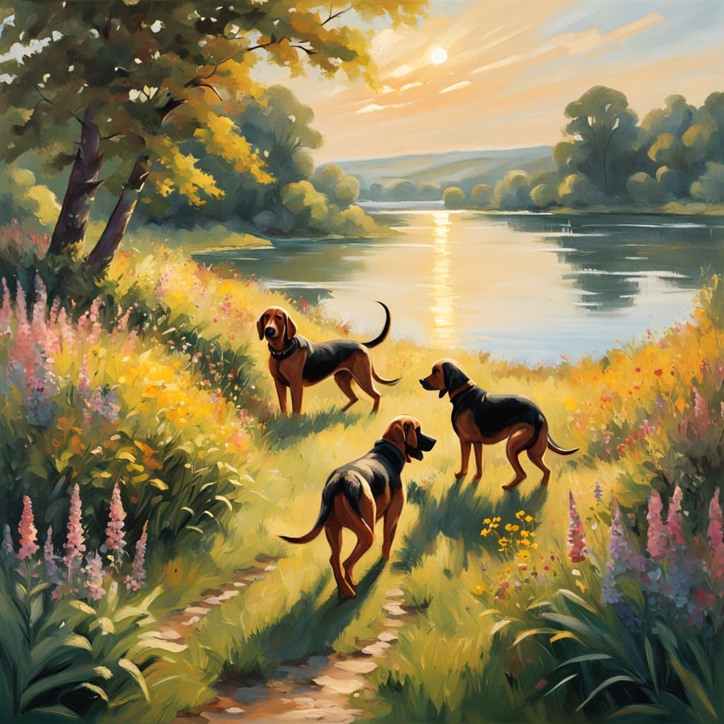 Idyllic British Countryside in Impressionist Style