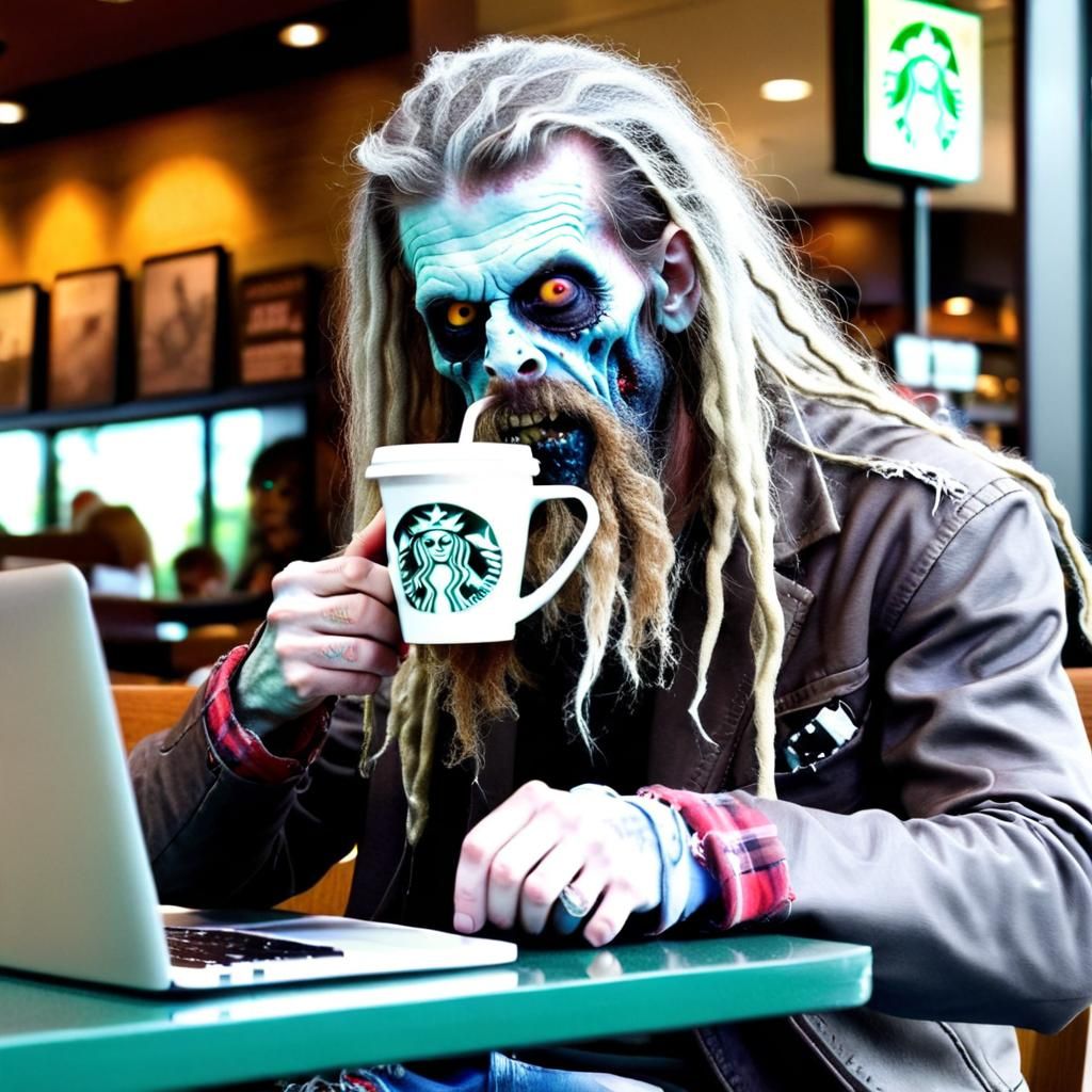 Heavy Metal Icon Sips Cappuccino Amidst Homework Chaos