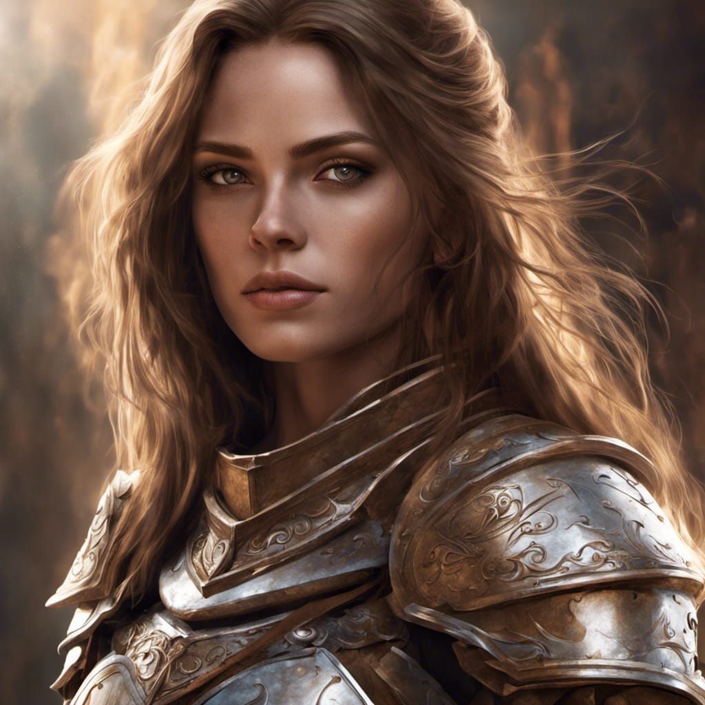 Ethereal Human Paladin in Plate Armor