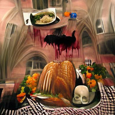 Gothic Hyperrealist Thanksgiving Feast