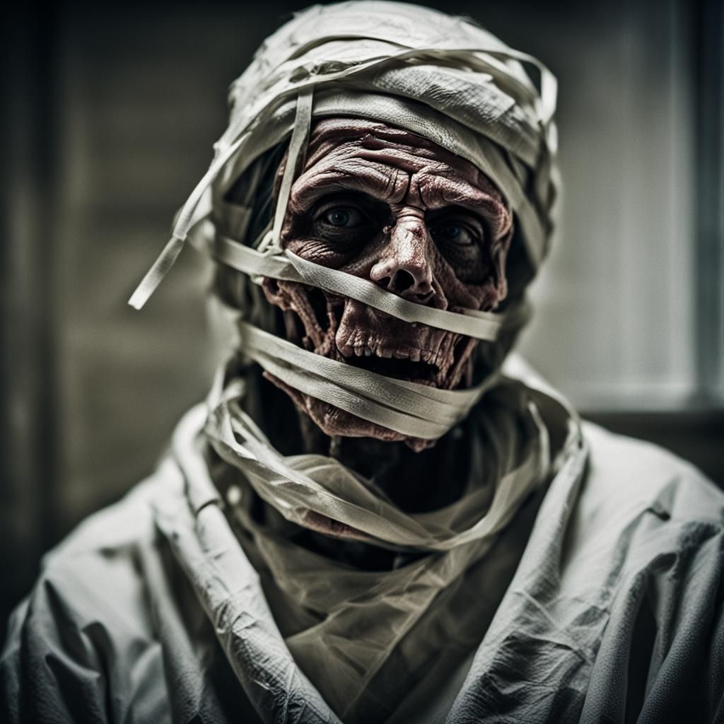 Traumatized Mummy in War-Torn Hospital
