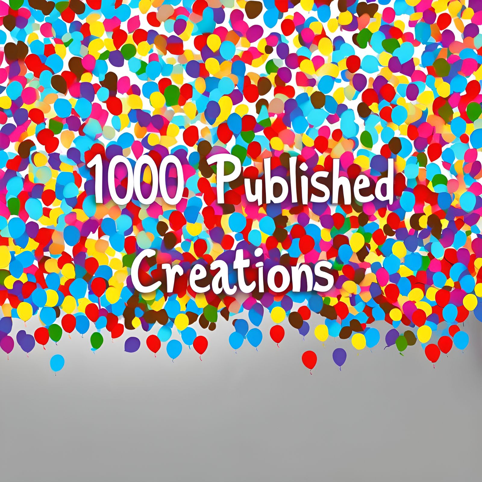 Celebratory Artwork of 1000 Published Creations