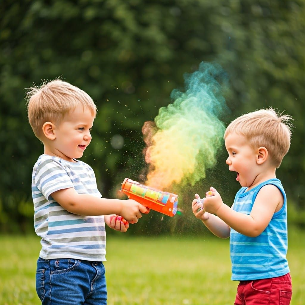 ילד בן 3 בלונדיני עם עיניים כחולות  על פניו חיוך קטן ועיניו ...