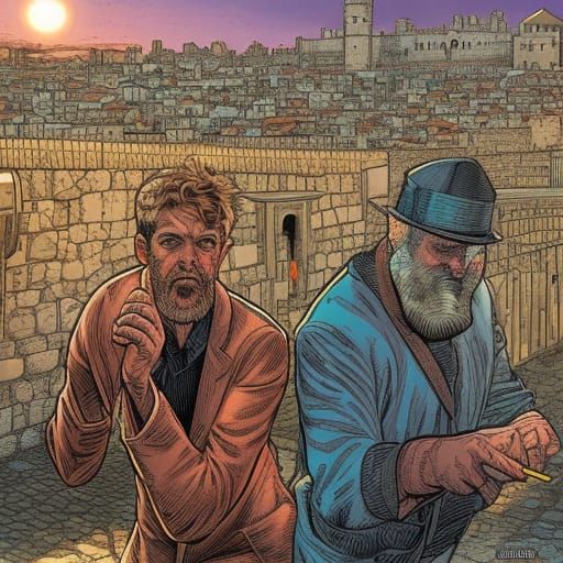 Surreal Jerusalem Landscape Celebrates Passover in Comic Boo...