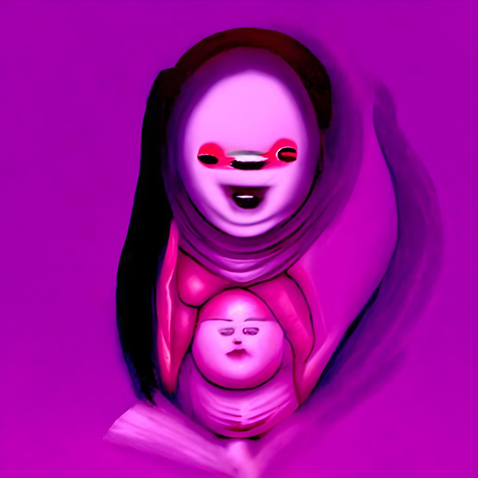 Motherly Love in a Gentle Portrait