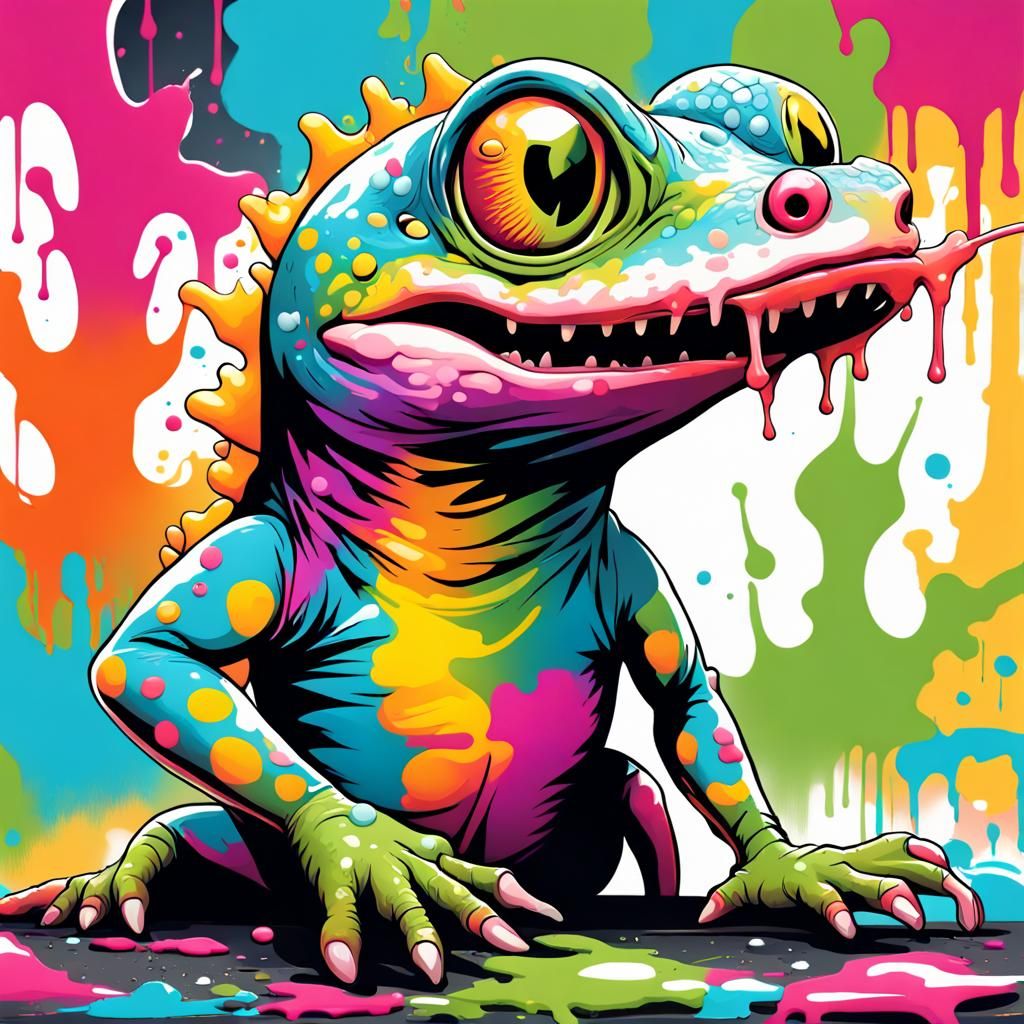 Gecko in Animal Punk City Jungle