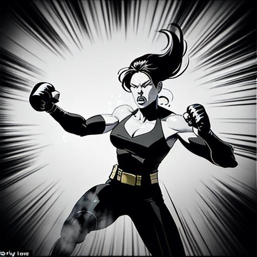 Onomatopoeia: Words like "pow," "bam," and "kapow!" were fre...