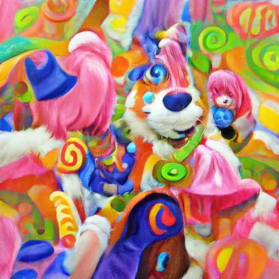 Vibrant Fursuit Wonderland in Candyland Colors