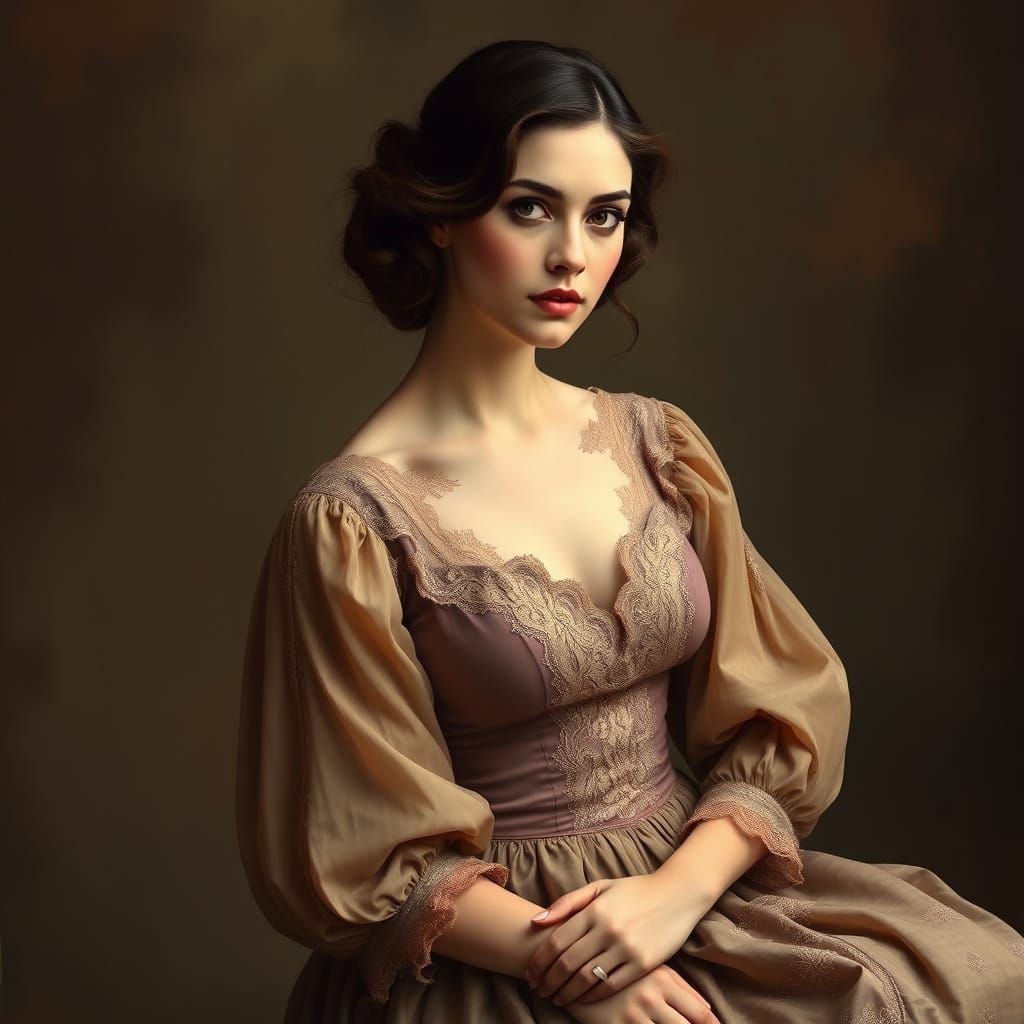 Elegant Victorian Lady in Soft Light