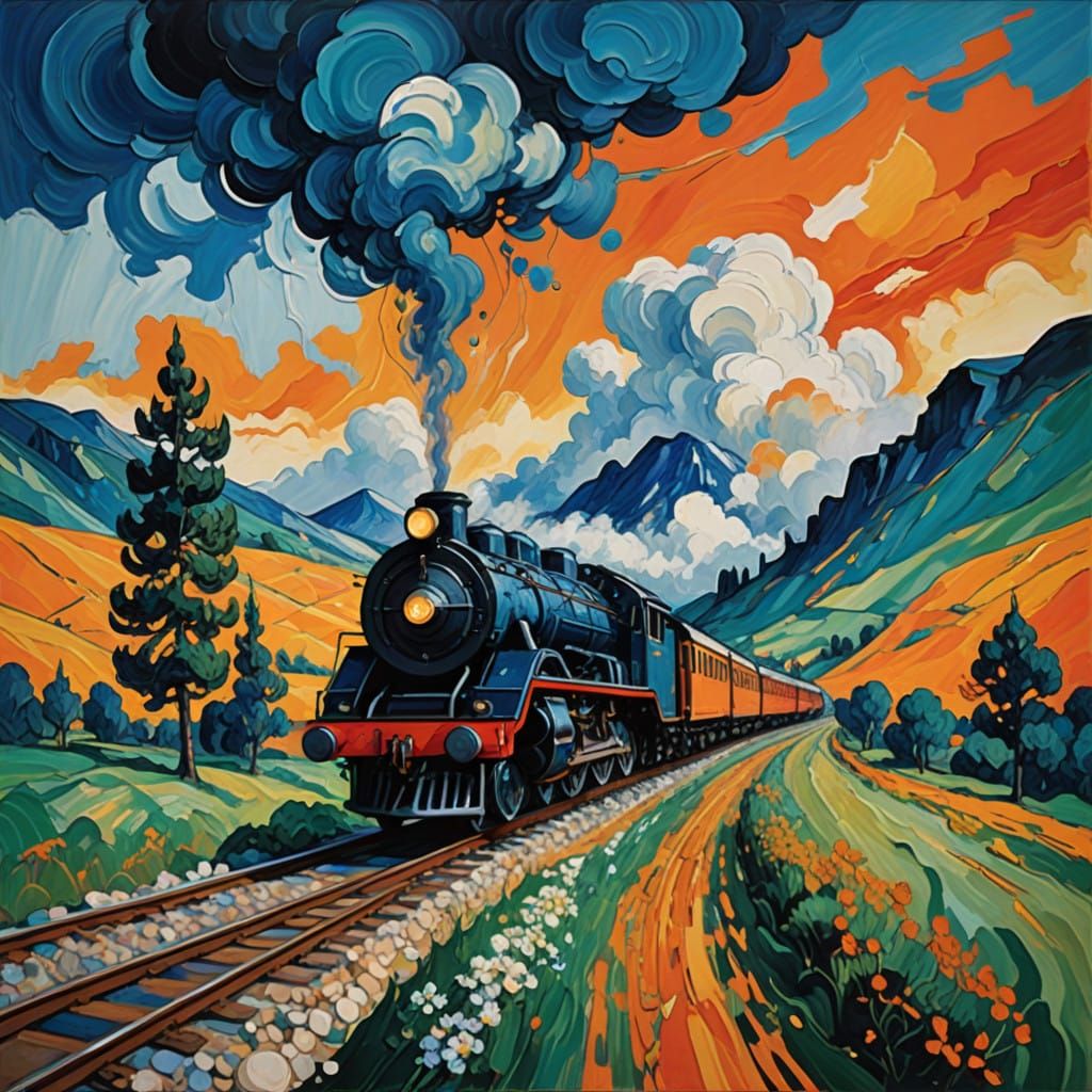 Electric Train Unleashes Urban Dreamscape