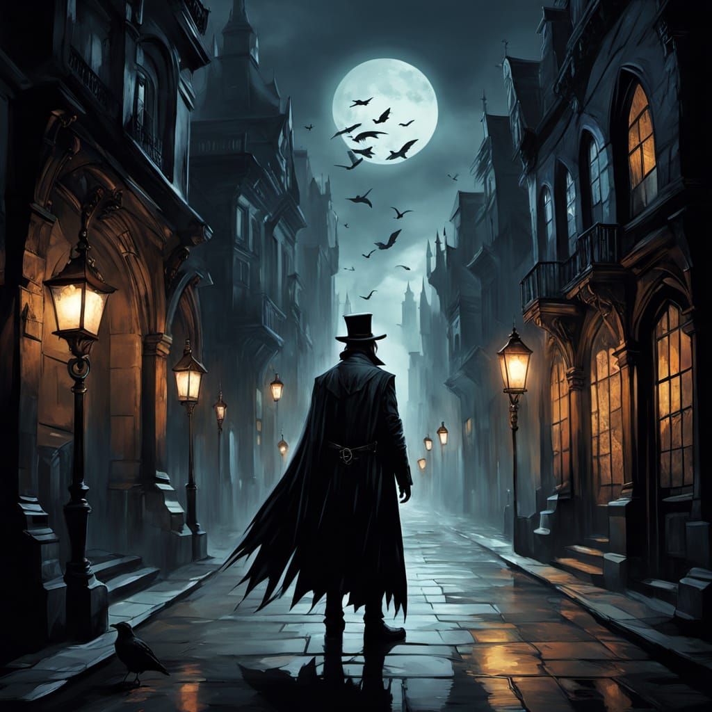 Surreal Gothic City in Eternal Twilight