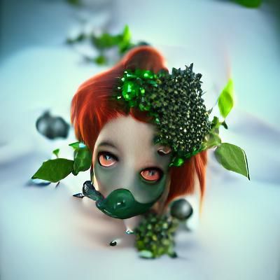 Sensual Poison Ivy in Gothic Art