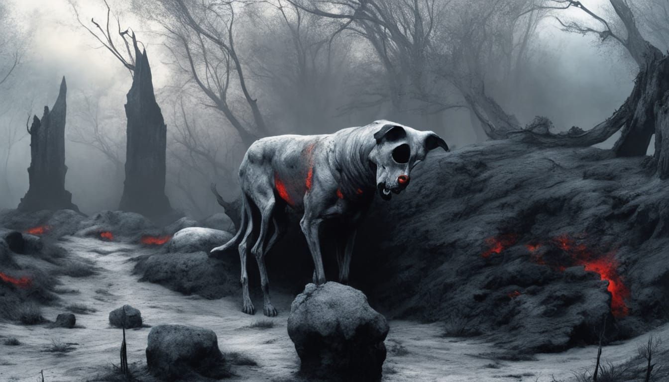 Desolate Figure in Surreal Twilight Landscape