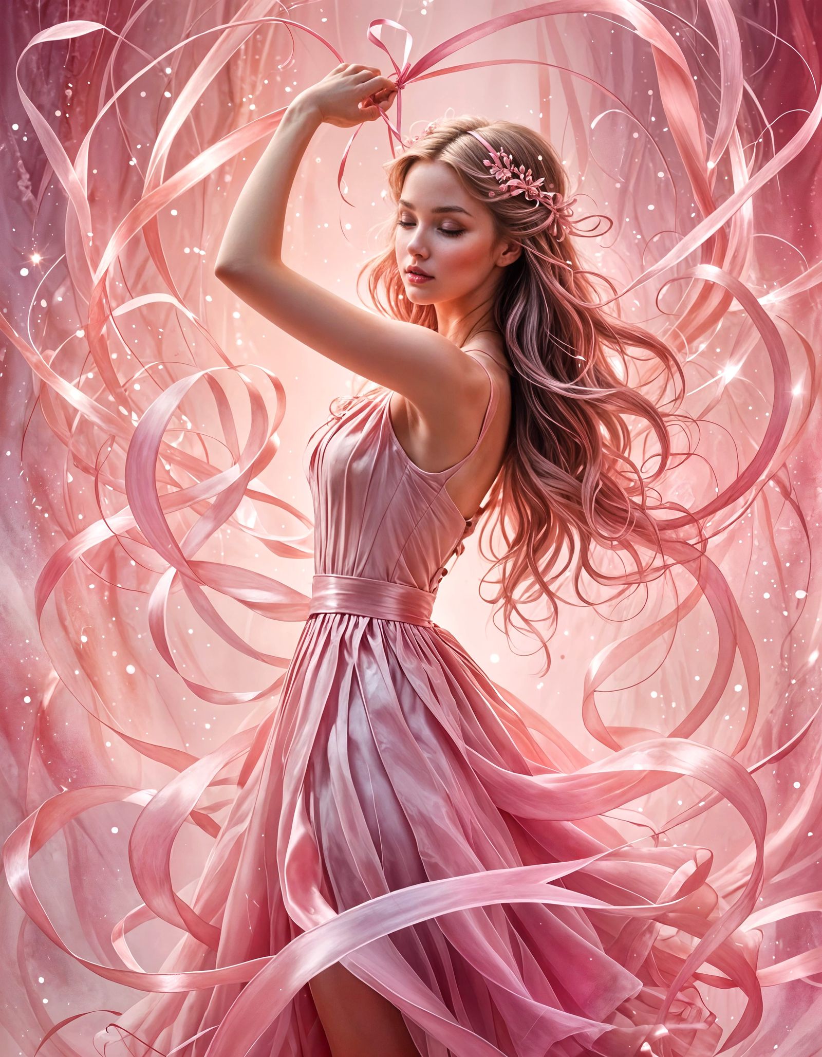 Embrace of Hope: A Pink Ribbon Dance 🎀