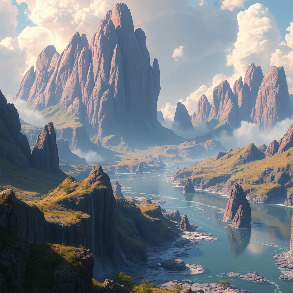 Ethereal Dreamscape in Vibrant Hues