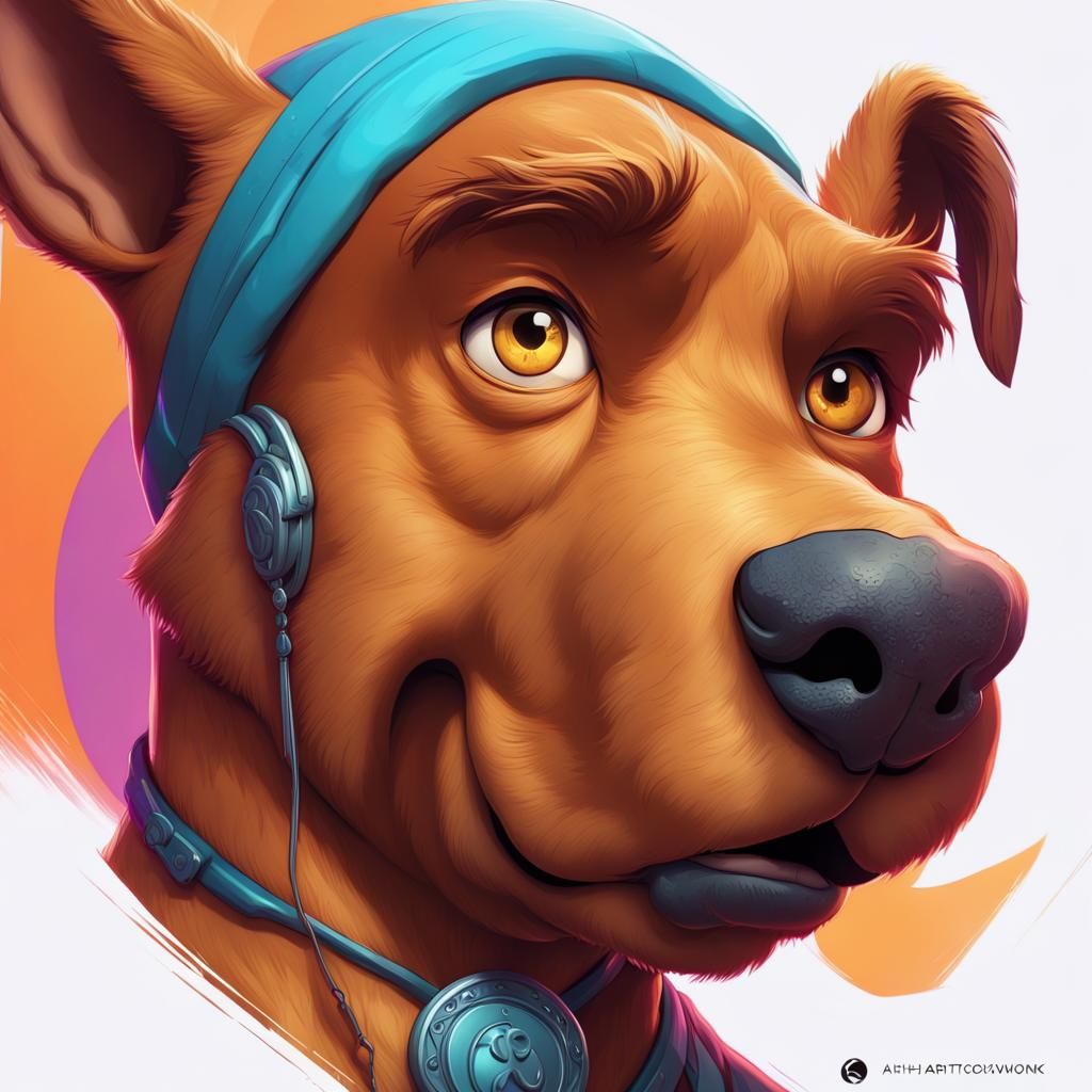 Scooby Doo in Triadic Color Concept Art