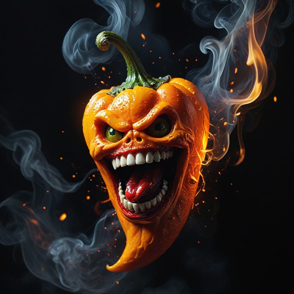 Dramatic Spicy BBQ Scene in Oil Painting Style