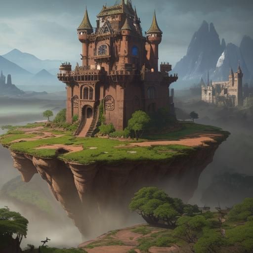 Fantastical Earth Castle Filled with Wonder