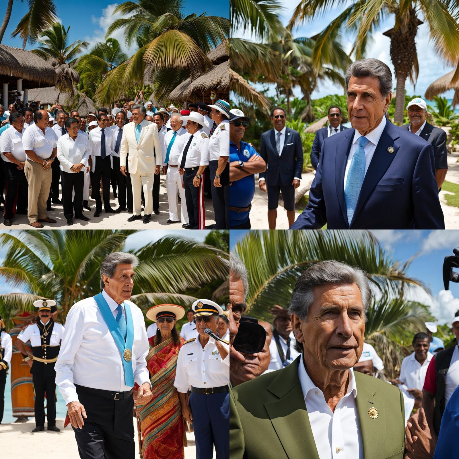 President of Argentina Milei in Tropical Riviera Maya, Mexic...