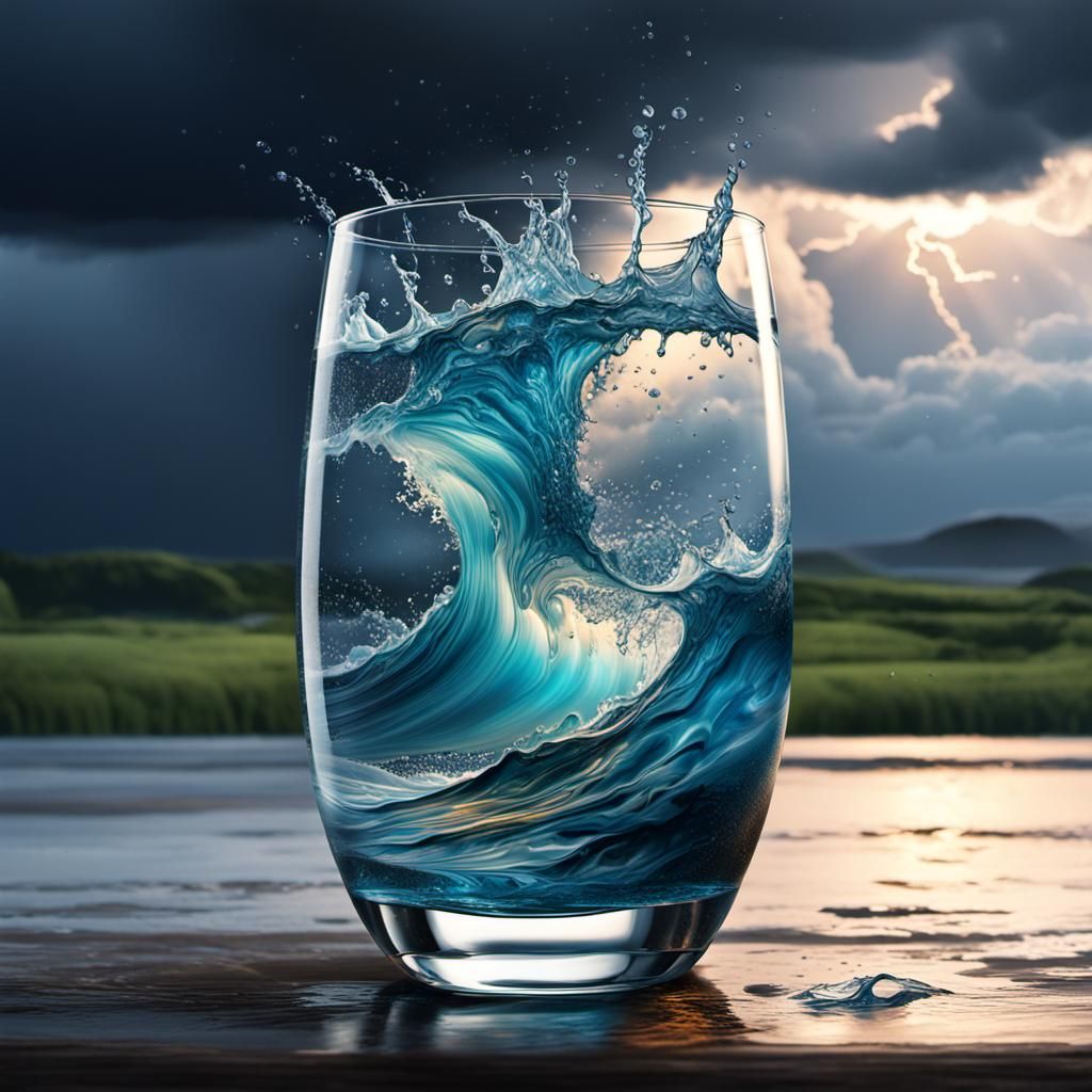 Tempête dans un verre d'eau de crystal