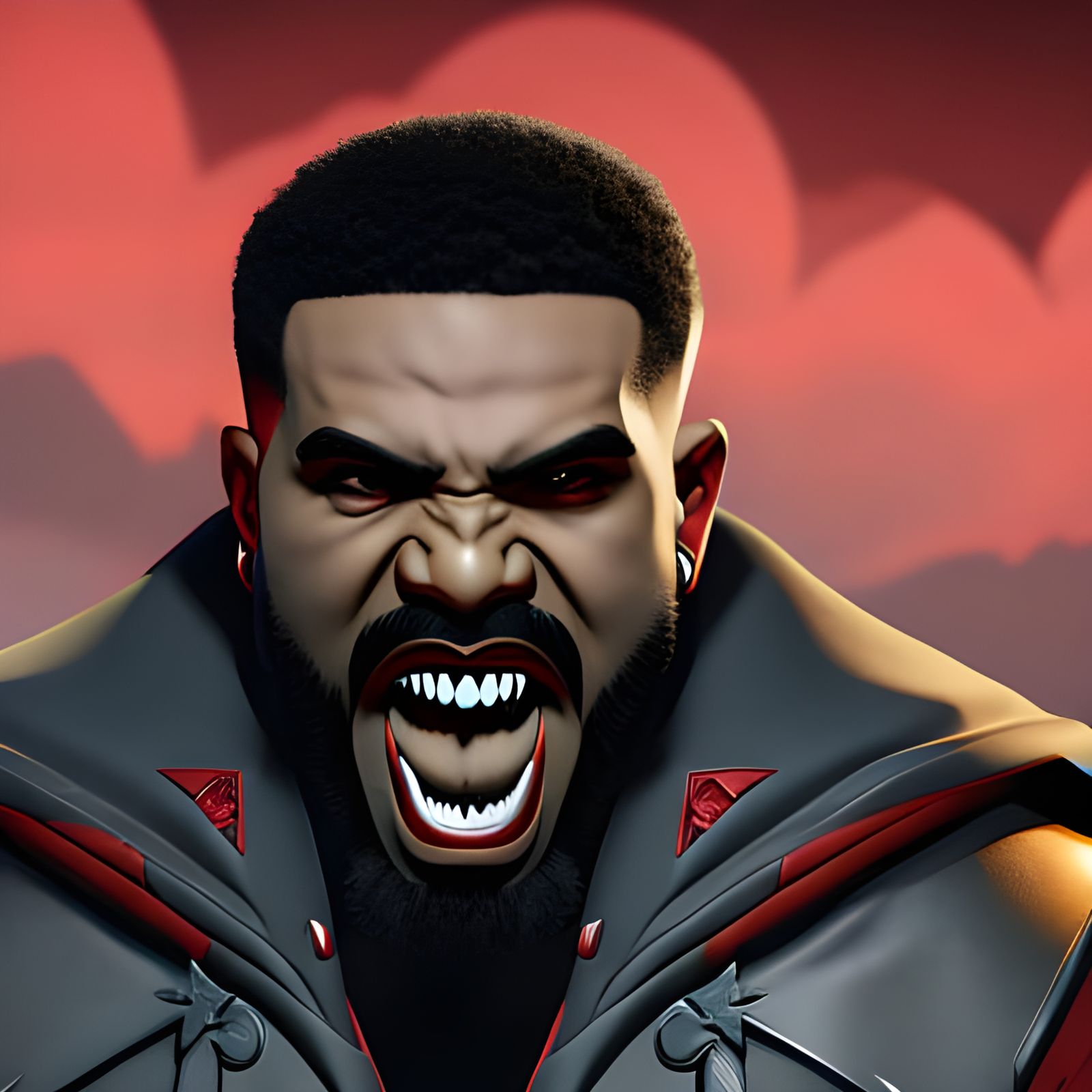 Ethereal Rapper Vampire Basks in Moonlight