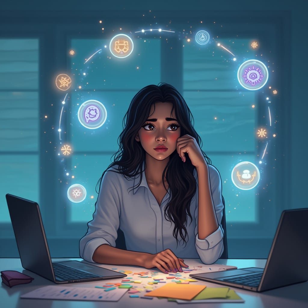 Aruna Contemplates Digital Learning Paths in a Futuristic St...