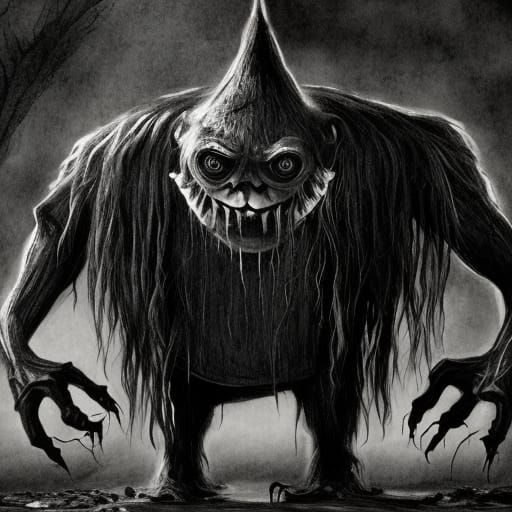 Intricate Ink Drawing of the Babadook