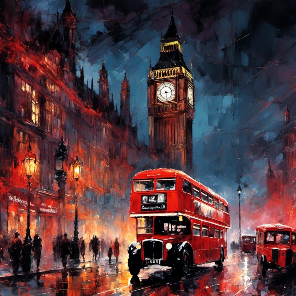 Neon-Lit London in Epic Digital Style