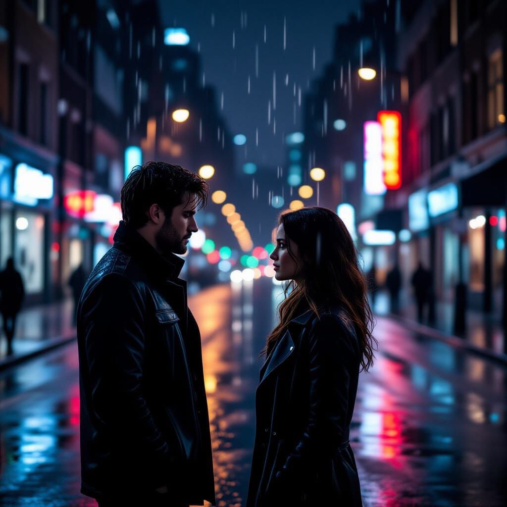 Melancholy Love Story in Cinematic Rain
