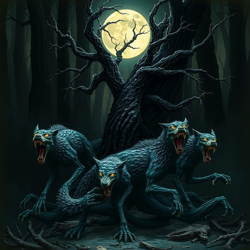 EERIE SINISTER ANIMALS horror Gustave Doré Greg Rutkowski