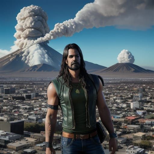 Environmental Hero Emerges from Chaos in Surreal Collage