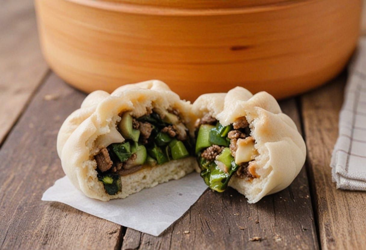 Cha siu bao (Chinese steamed buns)
