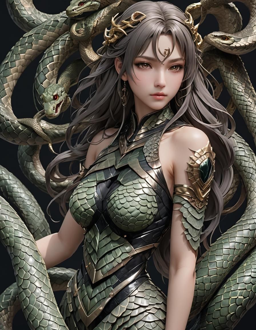 Half Human, Half Serpent Goddess Unveiled in Breathtaking 3D...