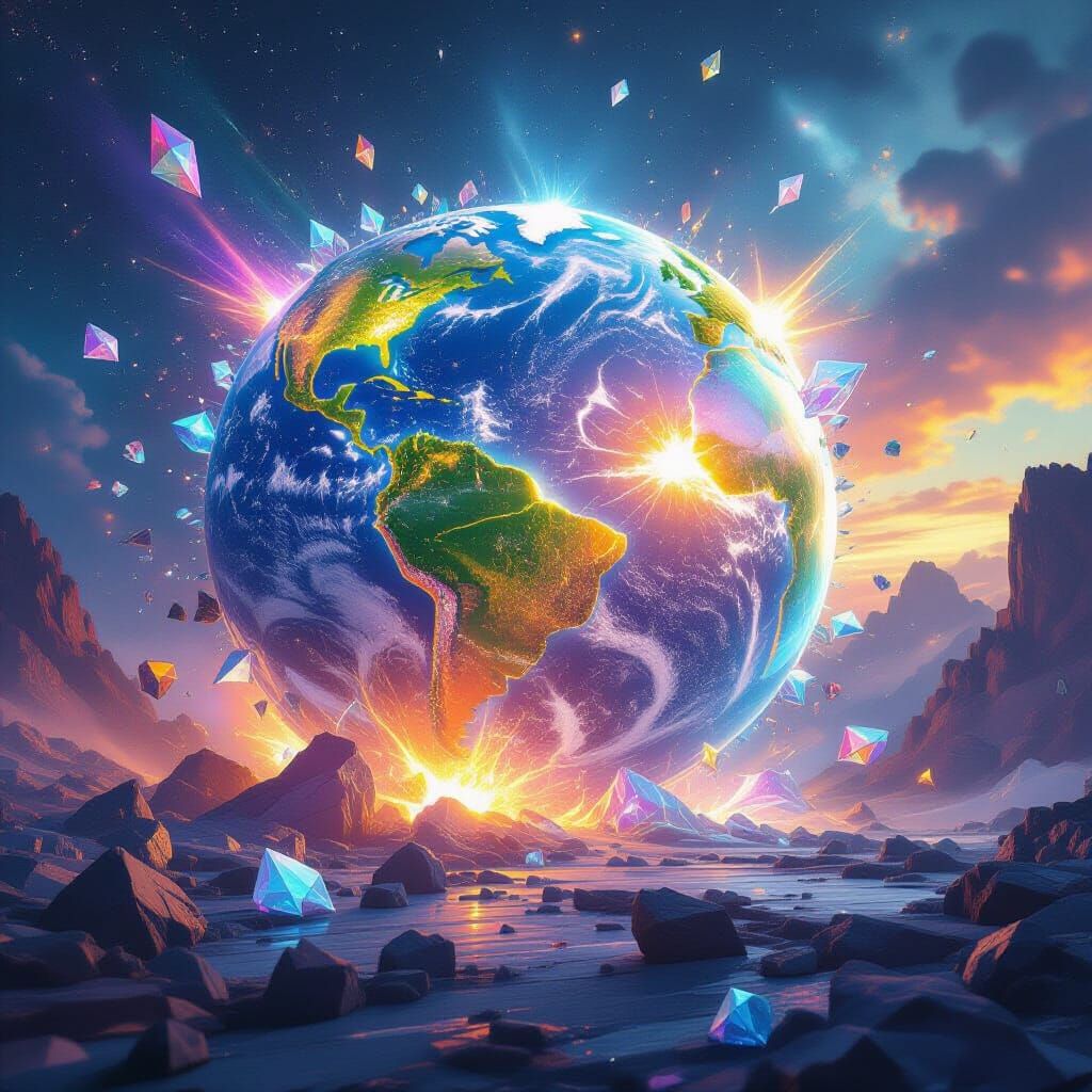 Crystalline Planet Shattering with Ethereal Light